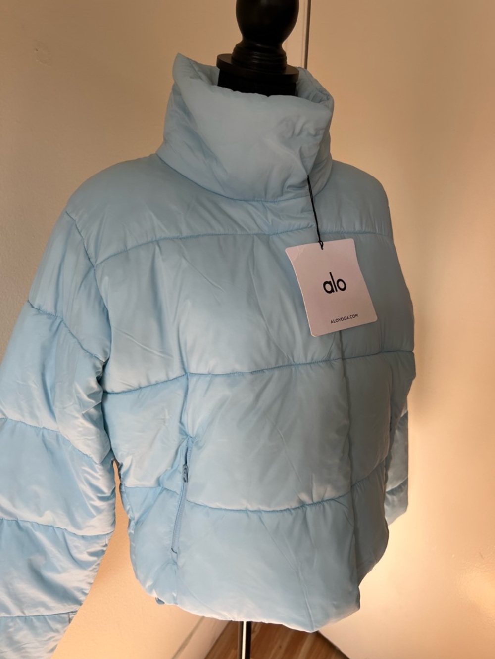 ALO Yoga Quilted Jacket in Sky Blue - Picture 2 of 4